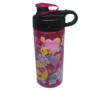 Cool Gear Winter Holiday Love Emoji Water Bottle BPA Free 16oz  NEW Hot Pink